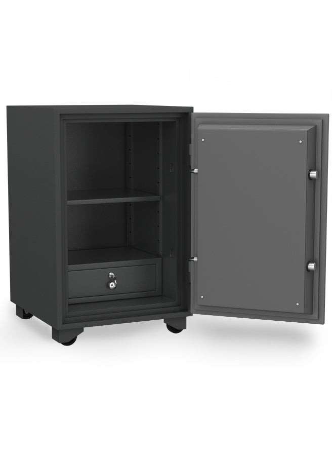 RIGID Fire Resistant Steel Safe with Dual Key Lock, 150Kg  - Image 4
