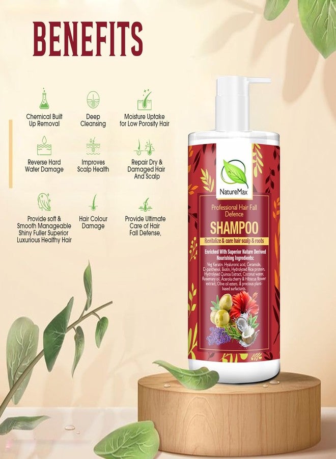 NATUREMAX شامبو ناتشورماكس المضاد لتساقط الشعر | تحكم في تساقط الشعر ونموه ١٠ أضعاف مع أفضل ١٠ مكونات طبيعية فعّالة | شامبو خالٍ من الكبريتات والبارابين | مع الكيراتين والبيوتين والسيراميد وإكليل الجبل للتحكم في تساقط الشعر ونموه | زهرة الكركديه، حمض الهيالورونيك، د-بانثينول، بروتين الأرز المتحلل، ماء جوز الهند، لترطيب الشعر وإصلاحه ومنحه نعومة حريرية | مُختَبَر من قِبَل أطباء الجلدية | للنساء والرجال | لجميع أنواع الشعر | ٣٠٠ مل - Image 3