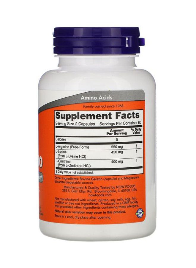 Now Foods Tri-amino Dietary Supplement - 120 Capsules - Image 2