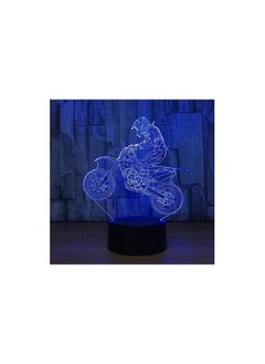 3D LED Illusion Lamp Night Light Optical Bedside Table Night Lights Illuminating Kids Lamp 7 Colour Changing Touch Button 1.5M USB Cable Decoration Desk Lamps Motorcycle