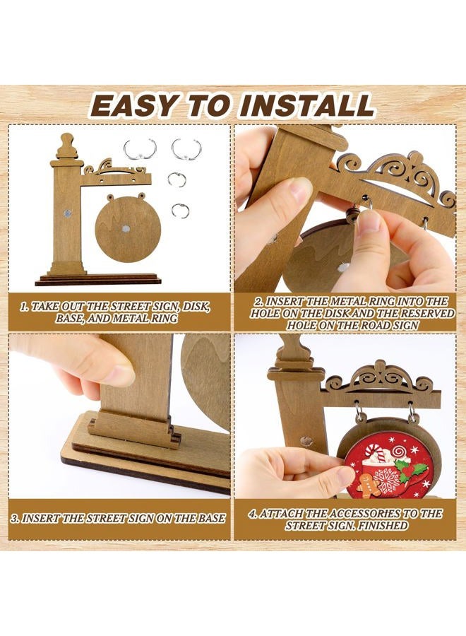RattanView 41 Pcs Interchangeable Seasonal Decor Mini Standing Sign Farmhouse Convertible Seasonal Wood Welcome Sign for 4th of July Summer Holiday Table Decor (Dark Brown) - Image 5