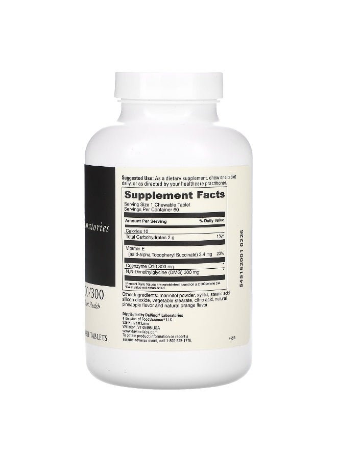 DaVinci Laboratories DaVinci Laboratories, CoQ10-DMG, Orange, 60 Chewable Tablets  - Image 2