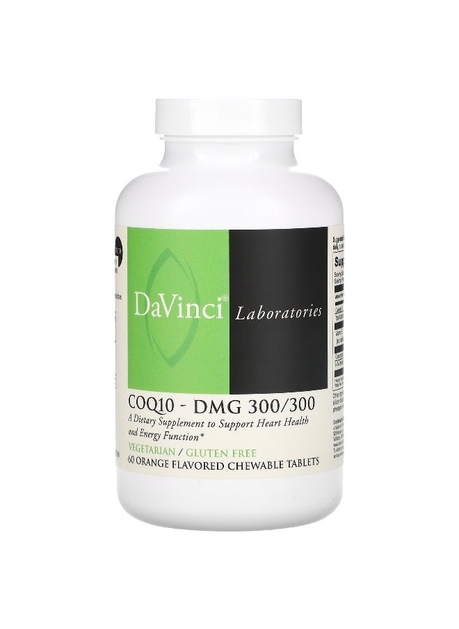 DaVinci Laboratories DaVinci Laboratories, CoQ10-DMG, Orange, 60 Chewable Tablets  - Image 1