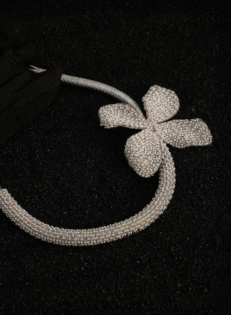 SOHI SOHI Women's The Bling-Petalia Statement Necklace For Evening Wear | Crystal  Colour | Alloy Material | Lobster Clasp Closure | Artificial Stone Necklace | Statement Necklace For Women & Girls