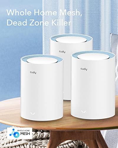 Cudy M1200 3Pack AC1200 Whole Home Mesh WiFi System 24GHz 5GHz Dual Band WiFi Router Range Extender and Router VPN IPv6 DDNS - Image 3