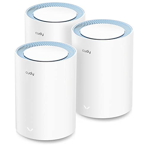 Cudy M1200 3Pack AC1200 Whole Home Mesh WiFi System 24GHz 5GHz Dual Band WiFi Router Range Extender and Router VPN IPv6 DDNS - Image 1