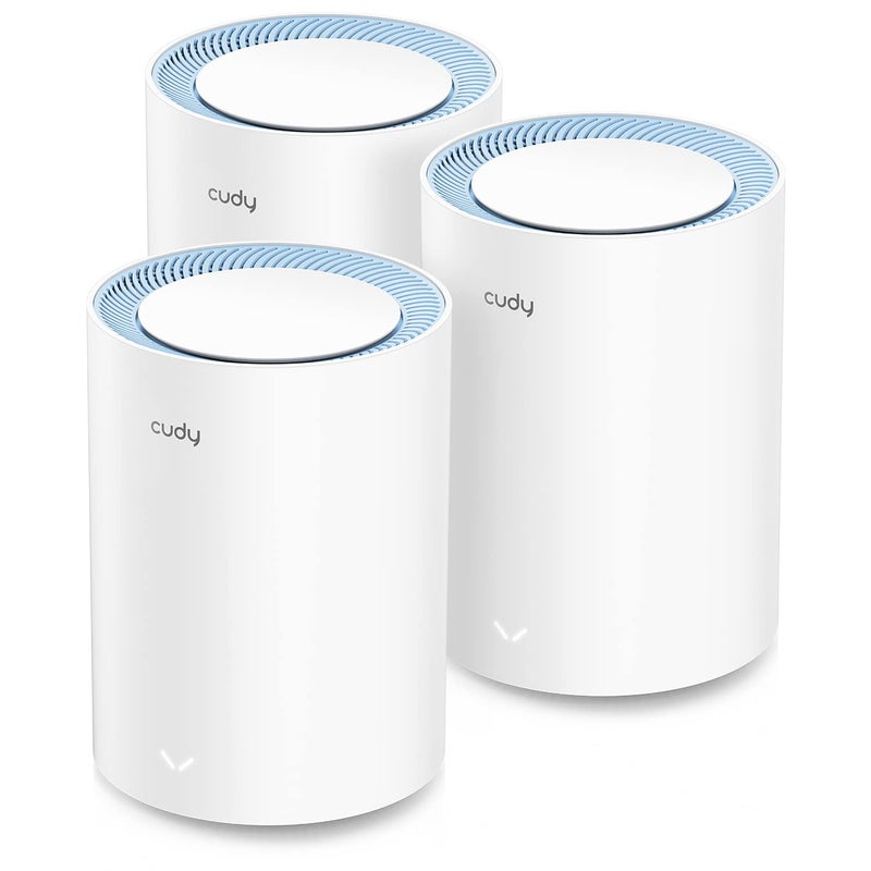 Cudy M1200 3Pack AC1200 Whole Home Mesh WiFi System 24GHz 5GHz Dual Band WiFi Router Range Extender and Router VPN IPv6 DDNS - Image 2