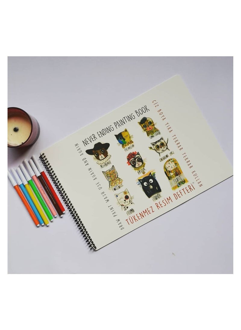 Funny Mat Washable Silicone Coloring Pads Notebooks and Mat Never Ending 1 M  - Image 3