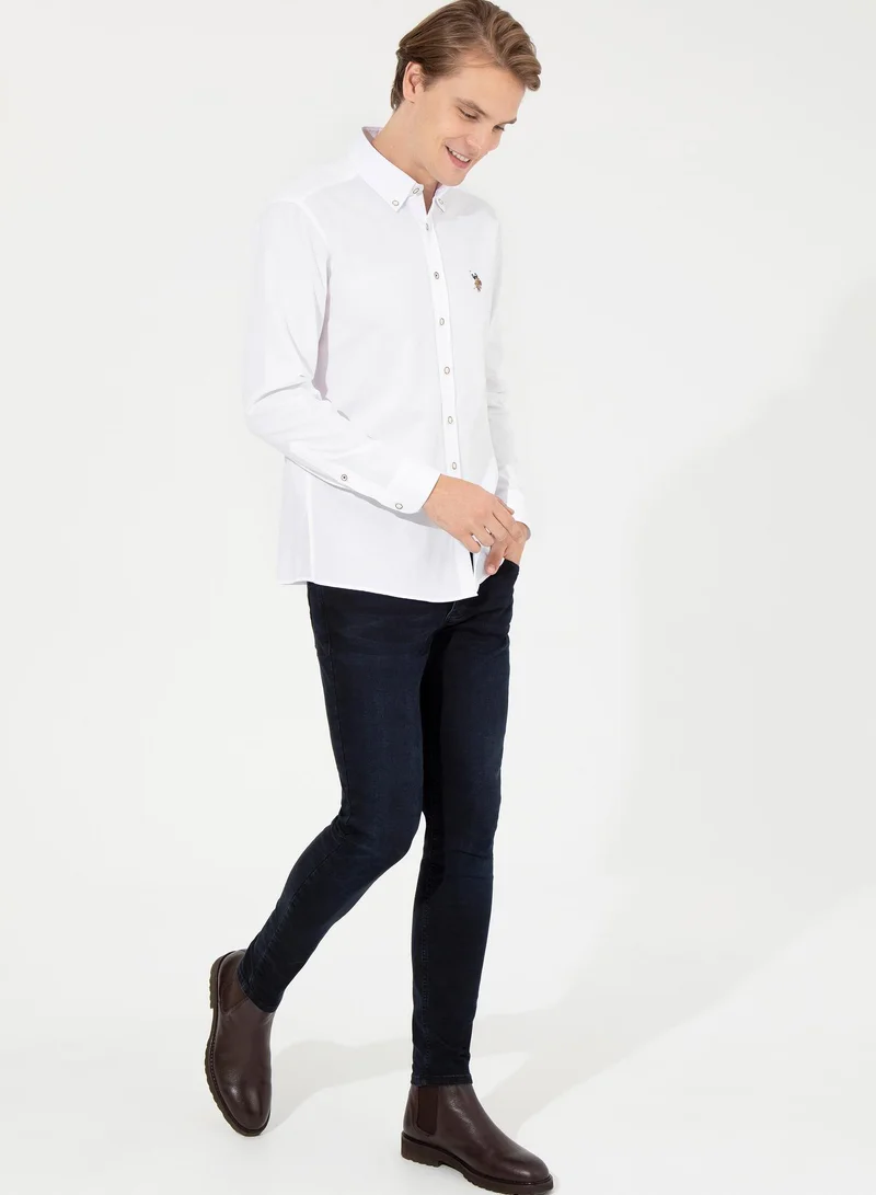 U.S. Polo Assn. Men's Button Down Collar Slim Fit Cotton Shirt