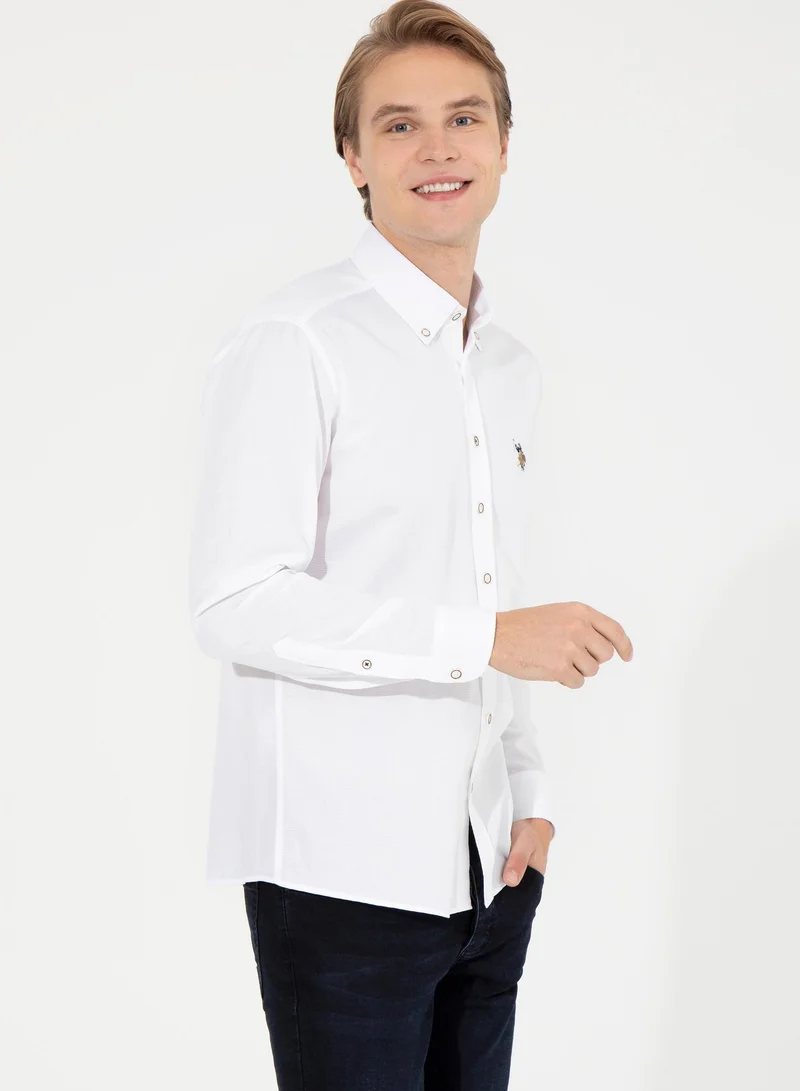 U.S. Polo Assn. Men's Button Down Collar Slim Fit Cotton Shirt