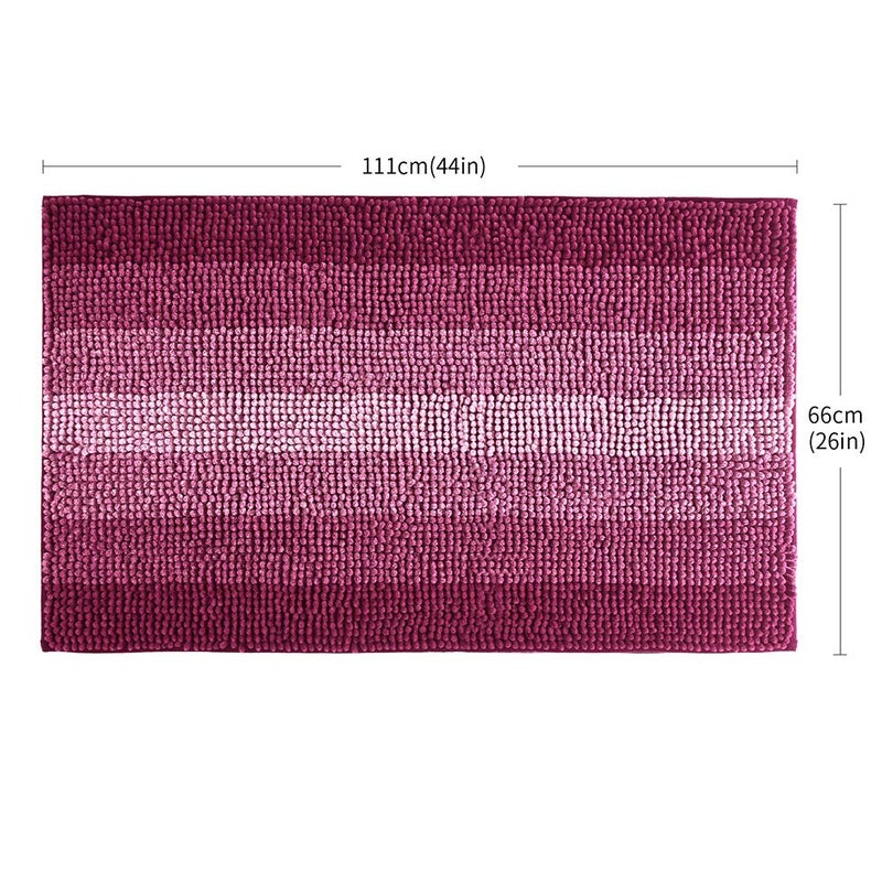 COSY HOMEER COSY HOMEER Bath Rugs Made of 100% Polyester Extra Soft and Non Slip Bathroom Mats Specialized in Machine Washable and Water Absorbent Shower Mat (44x26 Inch  Fuchsia) - Image 2