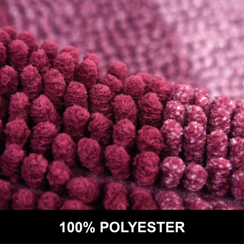 COSY HOMEER COSY HOMEER Bath Rugs Made of 100% Polyester Extra Soft and Non Slip Bathroom Mats Specialized in Machine Washable and Water Absorbent Shower Mat (44x26 Inch  Fuchsia) - Image 5