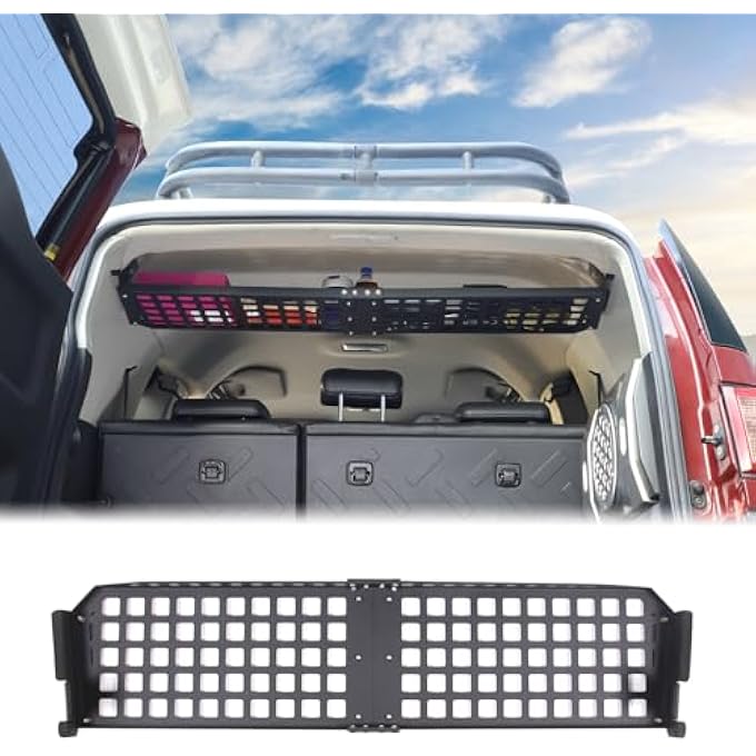 rayihni رف تخزين الأمتعة على السقف الخلفي للسيارة يناسب تويوتا FJ كروزر 2007-2021 حامل تنظيم داخلي للوحة السقف الخلفية - Image 1