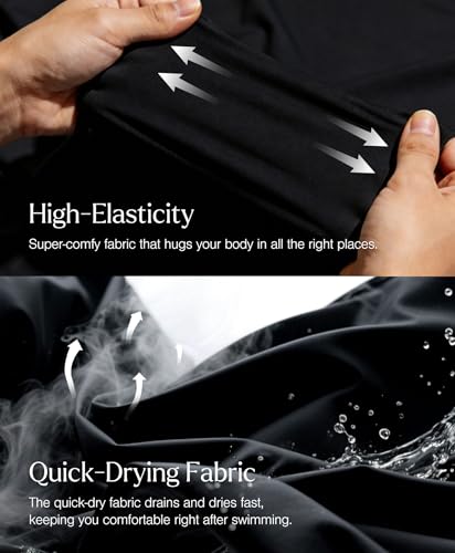 Popilush Tummy Control Swimsuits for Women - One Piece Bathing Suit with Removable Straps for Beach Black-M - Image 5