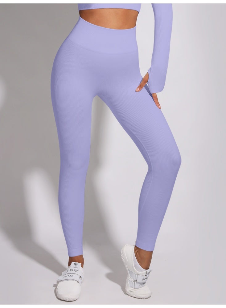 general Women Ribbed Seamless Leggings High Waisted Workout Gym Yoga Pants - Image 2