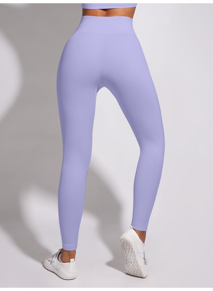 general Women Ribbed Seamless Leggings High Waisted Workout Gym Yoga Pants - Image 3