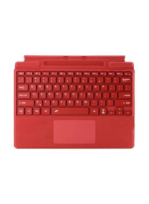 Arabic and English Keyboard for Microsoft Surface Pro 11/X/10/9/8, 7-Colour Keycap Alphabet Backlit Bluetooth Wireless Detachable Keyboard with Magnetic Pen Slot