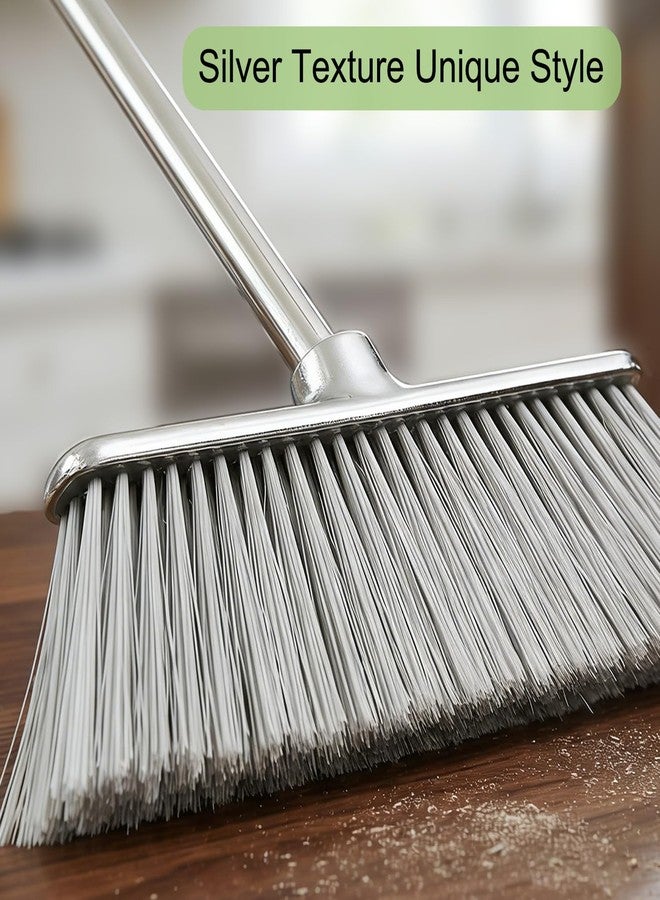 GLOHOO Indoor Soft Bristles Angle Sweeping Broom with Long Handle for Kitchen Hardwood Floor Cleaning (Broom) - Image 4