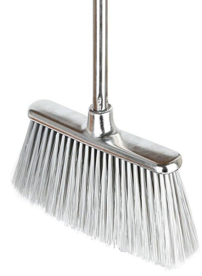 GLOHOO Indoor Soft Bristles Angle Sweeping Broom with Long Handle for Kitchen Hardwood Floor Cleaning (Broom) - Image 1