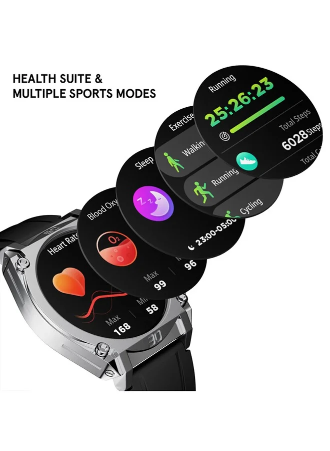 POLICE My Avatar Alloy Case Black Silicone Strap Gents Smartwatch with Amoled Glass IP68 - 45mm
