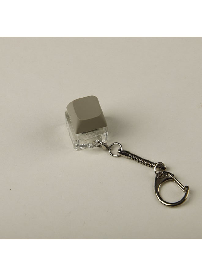 Loquat Candy-colored Single-keyboard Tester Press-sound Multi-color Combination No-light Strip Light Optional Digital Computer Keyboard-Color:Light Gray Finished Product With Light - Image 1