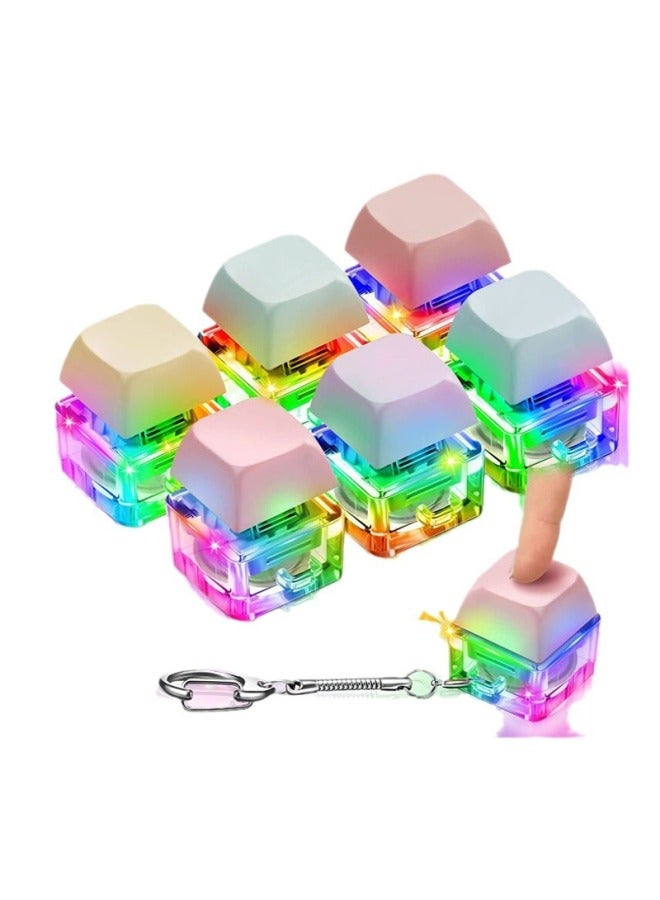 Loquat Candy-colored Single-keyboard Tester Press-sound Multi-color Combination No-light Strip Light Optional Digital Computer Keyboard-Color:Light Gray Finished Product With Light - Image 3