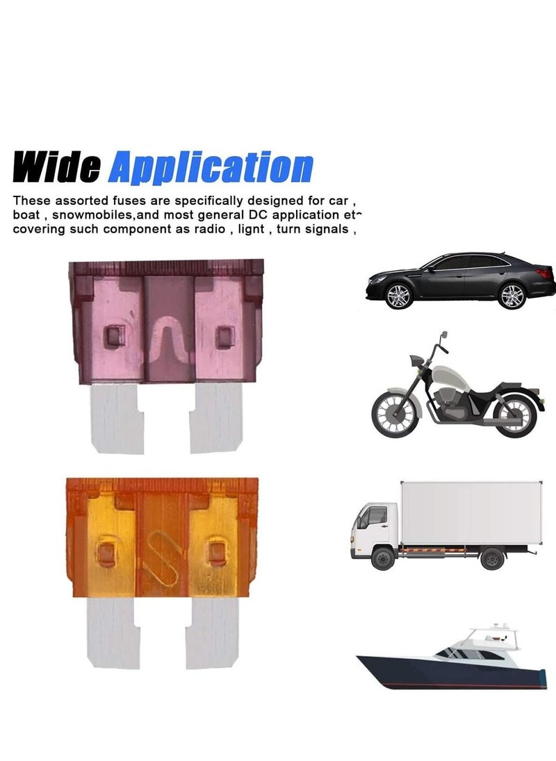 Excefore - Car Blade Fuse Standard Fuses for Auto Fuses Replacement Assorted Auto Truck Car Standard Blade Fuses with Fuse Extractor Car Blade Fuse Standard Fuses Blade Fuse Assortment Set - Image 1