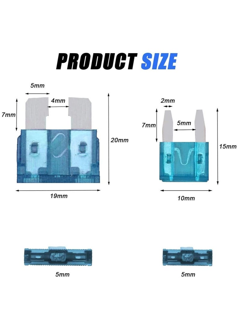 Excefore - Car Blade Fuse Standard Fuses for Auto Fuses Replacement Assorted Auto Truck Car Standard Blade Fuses with Fuse Extractor Car Blade Fuse Standard Fuses Blade Fuse Assortment Set - Image 1