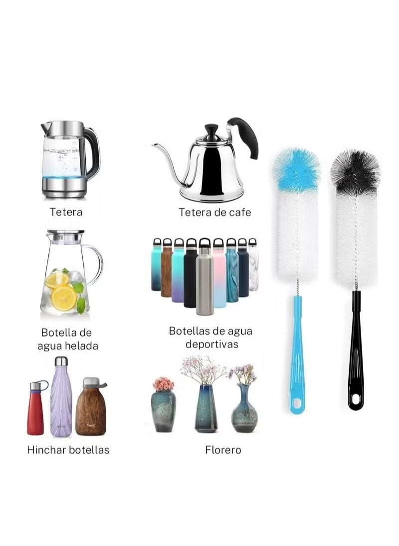 Gonice - 8 Pieces Baby Bottle Brush Household Bottle Cleaning - Image 1