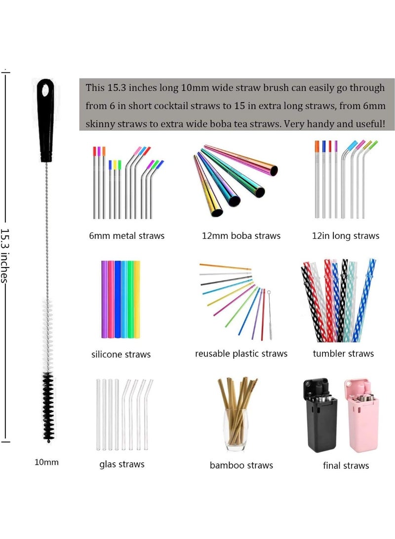 جونيس 8 قطع فرشاة تنظيف الزجاجات – فرشاة طويلة المقبض لتنظيف زجاجات النبيذ/الجعة الضيقة، الترمس، القارورة الرياضية، الغلاية، فرشاة الأغطية وفرشاة الماصة - Image 4