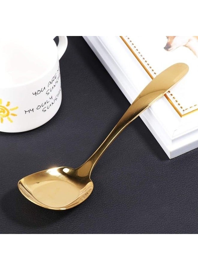Happy Home Stainless Steel Serving Spoon 25cm Gold  - Image 4