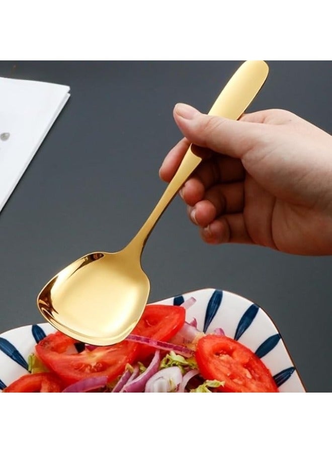Happy Home Stainless Steel Serving Spoon 25cm Gold  - Image 3