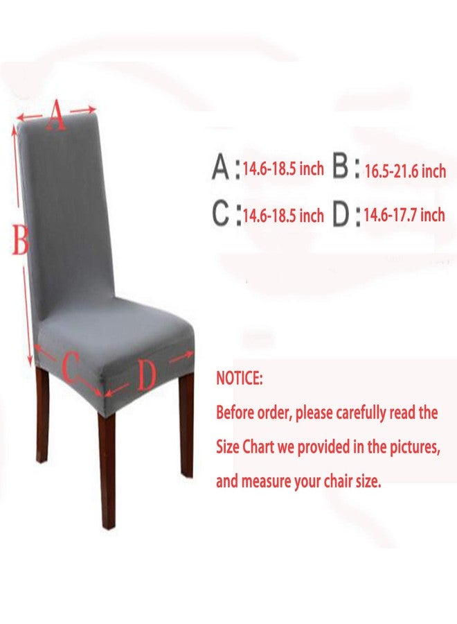FLYPARTY 6X Universal Stretch Spandex Removable Washable Short Dining Chair Cover Protector Seat Solid Slipcovers for Hotel,Dining Room,Ceremony,Wedding etc(Champagne) - Image 3