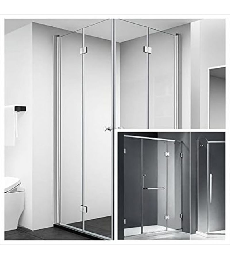 Silvery 180 Degree Heavy Duty Stainless Steel Glass Door Hinge 8-12mm - Image 2