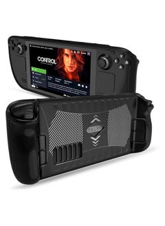 KASTWAVE Protective Case for Steam Deck, Protective Cover Case Compatible with Steam Deck, Shock-Absorption, Non-Slip and Anti-Scratch Design Cover Protector, Handheld Protective Case (Black)  - Image 1