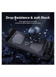 KASTWAVE Protective Case for Steam Deck, Protective Cover Case Compatible with Steam Deck, Shock-Absorption, Non-Slip and Anti-Scratch Design Cover Protector, Handheld Protective Case (Black)  - Image 5