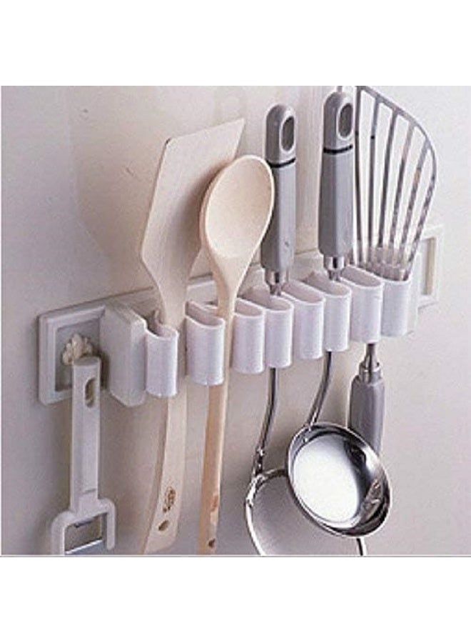 حامل يثبت على الحائط بتصميم مشبك عملي، متعدد الاستخدامات لتخزين أدوات التنظيف وأدوات المطبخ والحمام، متين وموفر للمساحة (متعدد الالوان) - Image 3