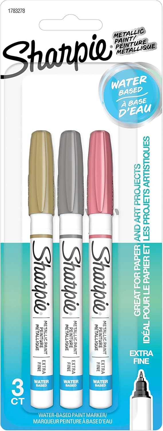 Sharpie علامة طلاء شاربى 3 قطع معدني متنوع - Image 1