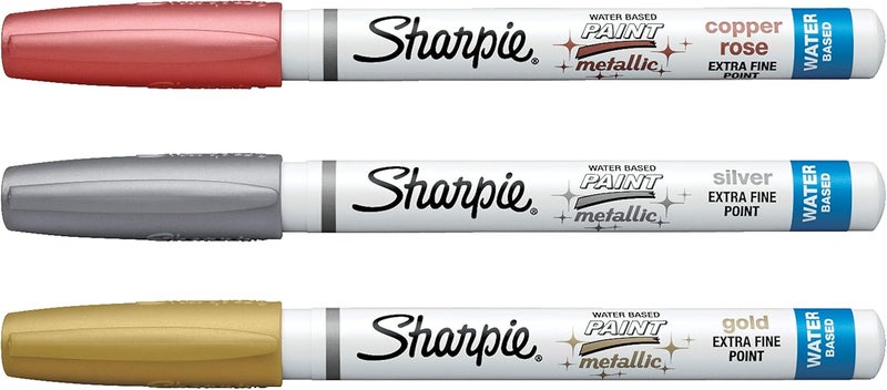 Sharpie علامة طلاء شاربى 3 قطع معدني متنوع - Image 3