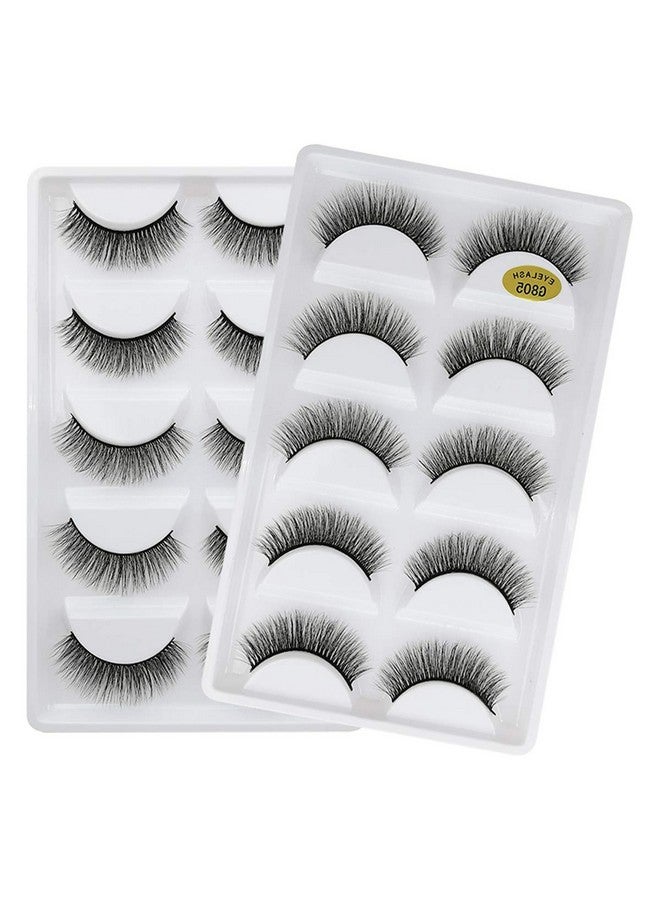 Vayator 10 Pairs/Set 3D Mink Lashes Natural False Eyelashes Dramatic Volume Fake Lashes Makeup Eyelash Extension Silk Eyelashes (G805) - Image 2