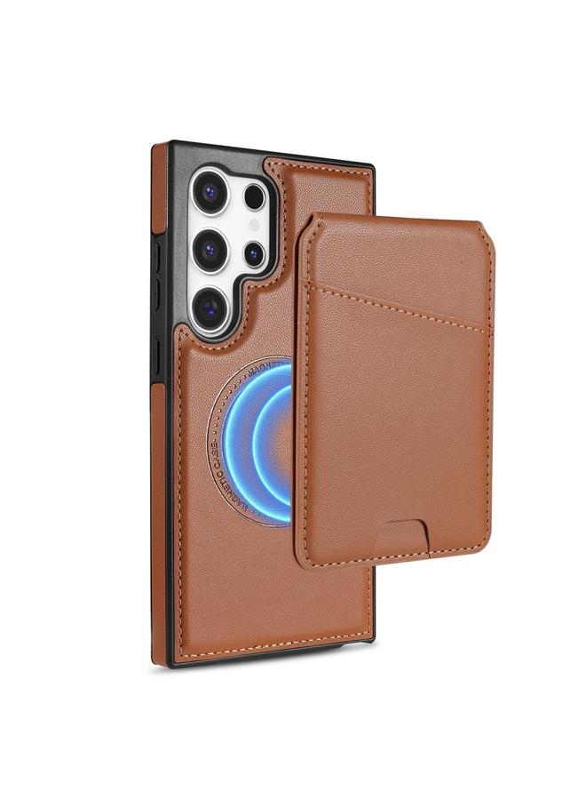 S-TOP Case For Samsung Galaxy S22 Ultra 5G Skin Feel Detachable Card Bag Magsafe Phone Case - Image 1