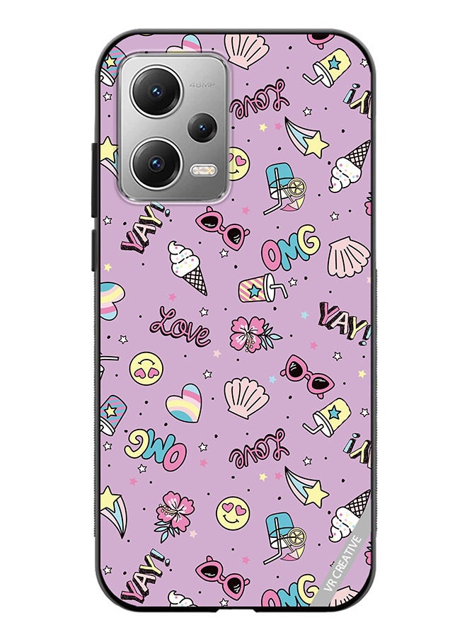 VR CREATIVE Protective Case Cover For Xiaomi Redmi Note 12 Cute Star Girl Design Multicolour - Image 1