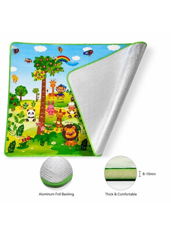 Extra Large Kids Foldable Play Mat 180 × 170 cm | Double-Sided Waterproof Baby Crawling Mat | Aluminum Foil Thermal Backing | Soft Foam Floor Mat for Indoor & Outdoor Play - Image 3