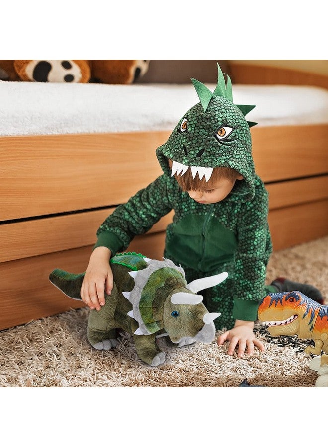 AULUDA Dinosaur Plush Toy, Triceratops Stuffed Animal Throw Plushie Pillow Doll, Soft Grey Fluffy Friend Hugging Cushion - Present For Every Age & Occasion - Image 2