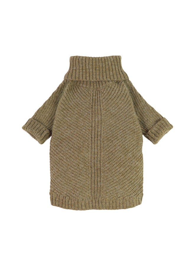 فيت وورم سترة كلاب محبوكة حرارية، معطف شتوي للكلاب، ملابس للحيوانات الأليفة، سترة ذات رقبة مدورة للكلاب، ملابس جرو، بدلة رياضية للقطط، أخضر حكيم متوسط - Image 2