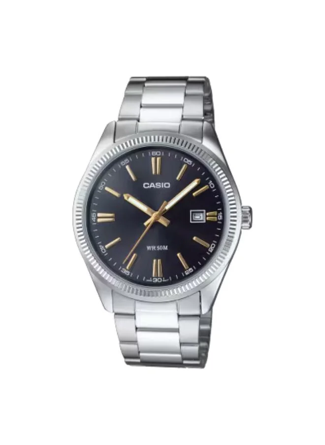 كاسيو Men's Analog Display Watch With Silver Stainless Steel Strap - MTP-1302D-1A2