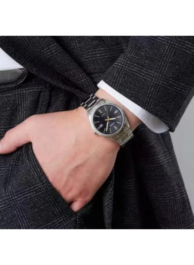 كاسيو Men's Analog Display Watch With Silver Stainless Steel Strap - MTP-1302D-1A2