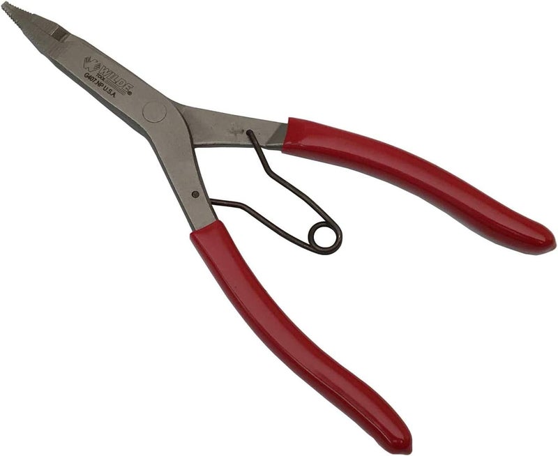 Wilde Tool G407.NP Straight Tip Lock Ring Pliers, 9 inch with Satin Finish (Satin) - Image 1