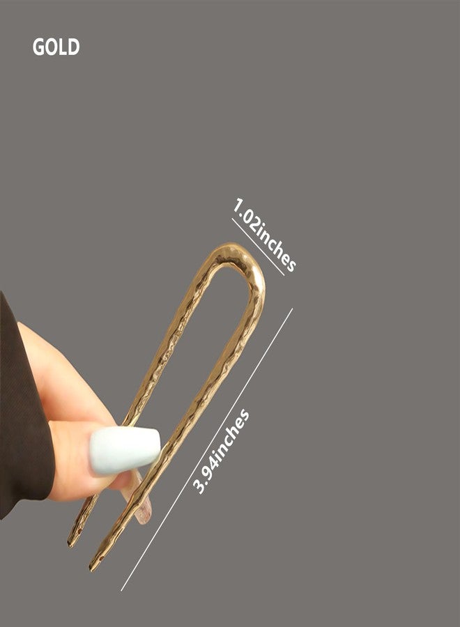 Snmzlc French hair pins for women 3pcs-Elegant French Twists, Buns and Updos with No Hair Damage, Metal U-shaped French Pin Great Hold,Suitable for fine & thick hairUS312 - Image 2
