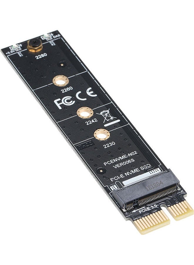 Loquat PCI-E to NVME M.2 Adapter Card with Heat Sink and Thernal Black  - Image 1